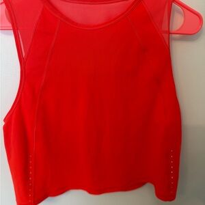 lululemon athletica Sculpt Cropped Red Tank Top